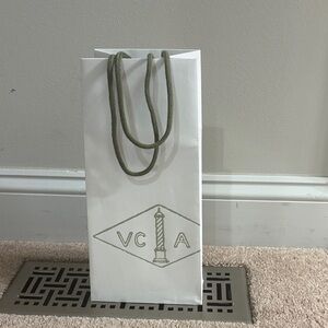 VCA White and Green Gift Bag